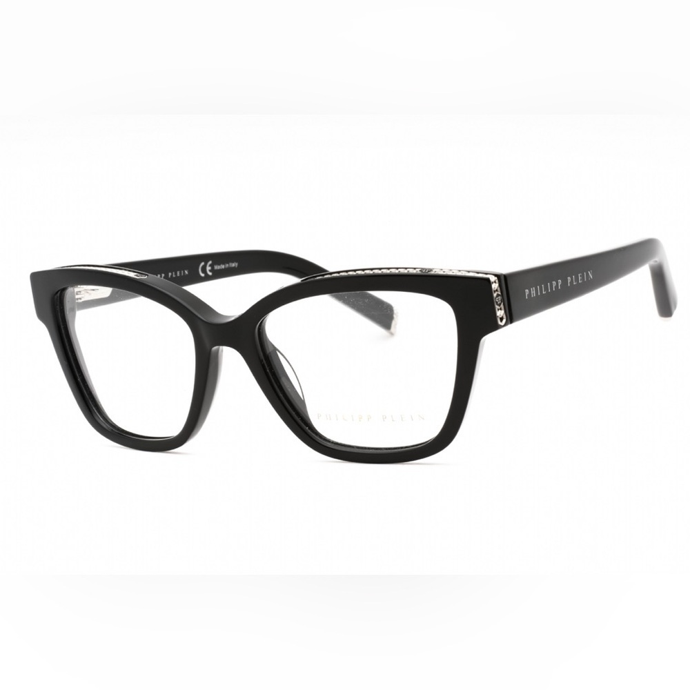 Philipp Plein Eyeglasses VPP034S 0700 Shiny Black
